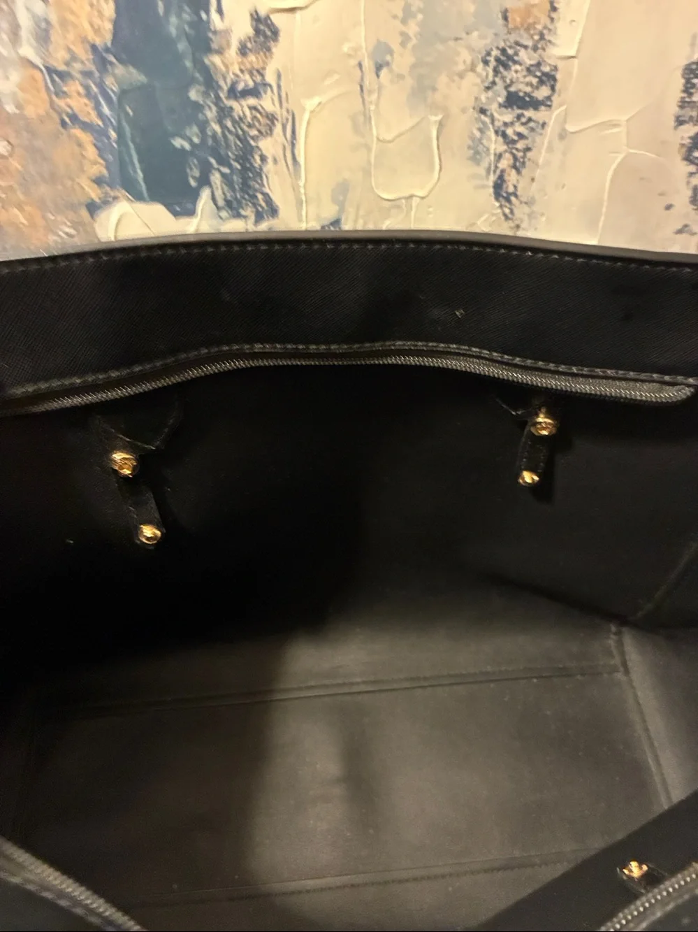 GUC !Genuine Michael Kors Black  Leather XL Tote